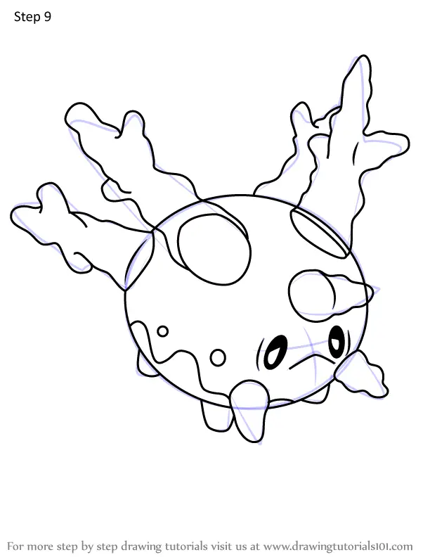 Learn How to Draw Galarian Corsola from Pokemon (Pokemon) Step by Step