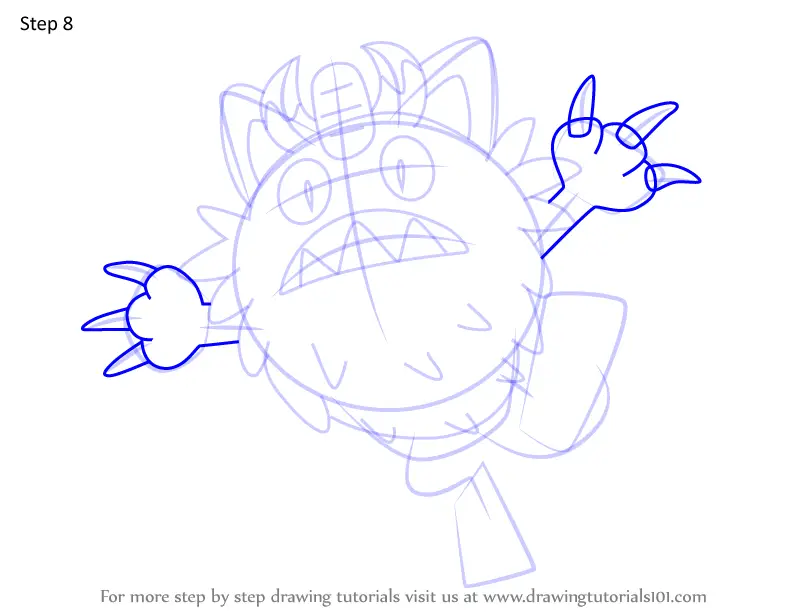 How to Draw Galarian Meowth from Pokemon (Pokemon) Step by Step ...