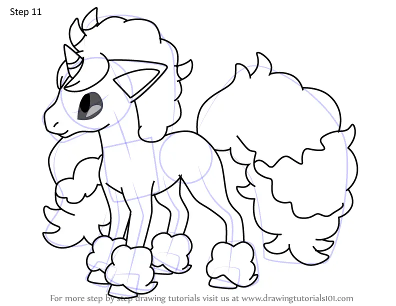 Learn How to Draw Galarian Ponyta from Pokemon (Pokemon) Step by Step