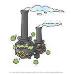 How to Draw Galarian Weezing from Pokemon