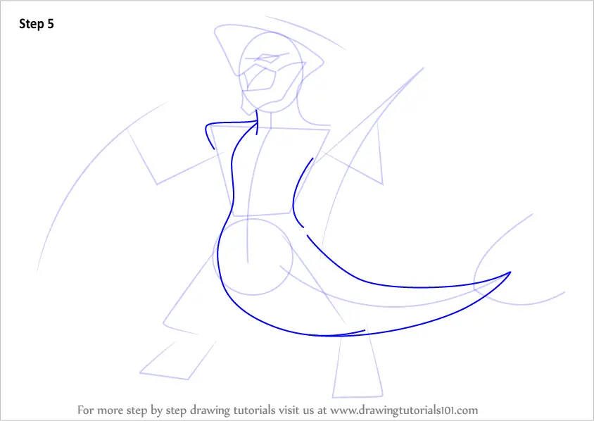 how to draw mega garchomp step by step