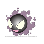 How to Draw Gastly from Pokemon