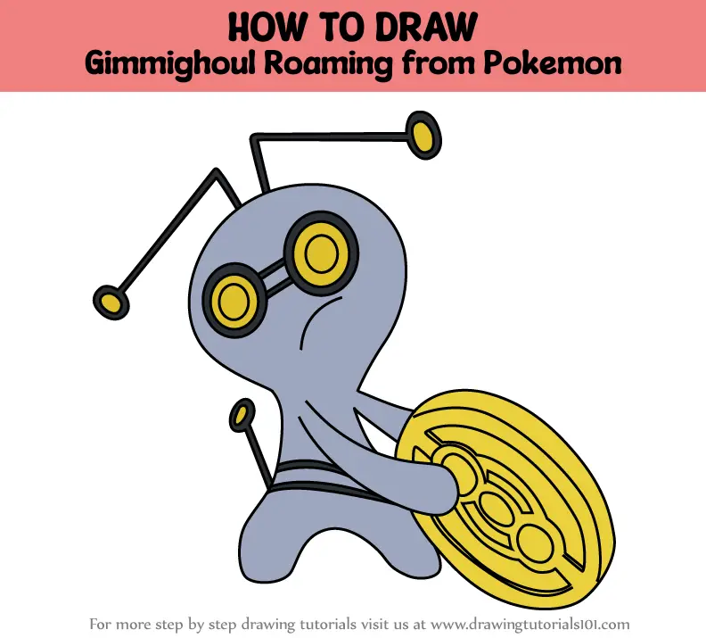 How to Draw Gimmighoul Roaming from Pokemon (Pokemon) Step by Step ...