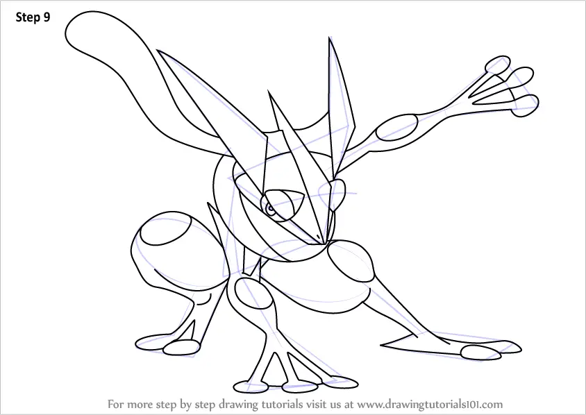 How to Draw Greninja from Pokemon (Pokemon) Step by Step