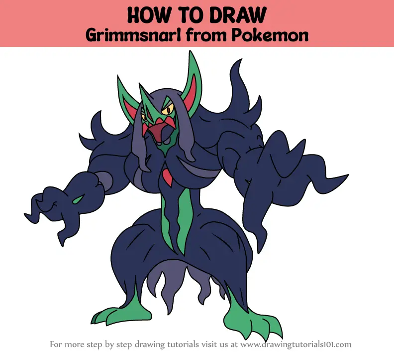 How to Draw Grimmsnarl from Pokemon (Pokemon) Step by Step ...