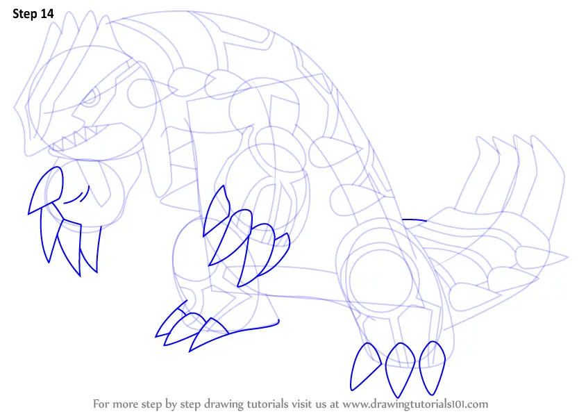 How To Draw Groudon From Pokemon Pokemon Step By Step Drawingtutorials Com