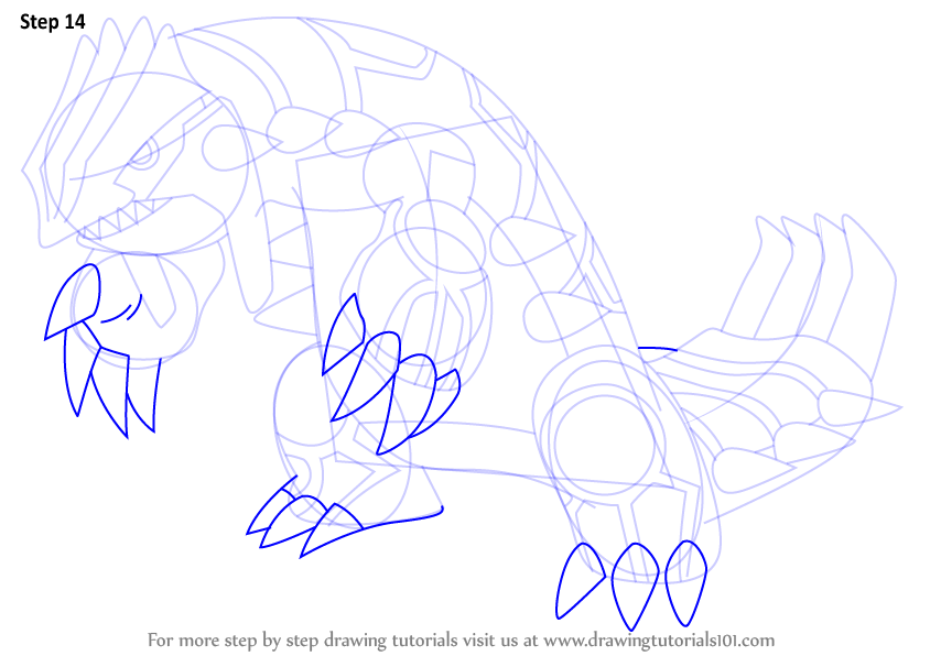 How To Draw Groudon From Pokemon Pokemon Step By Step Drawingtutorials Com