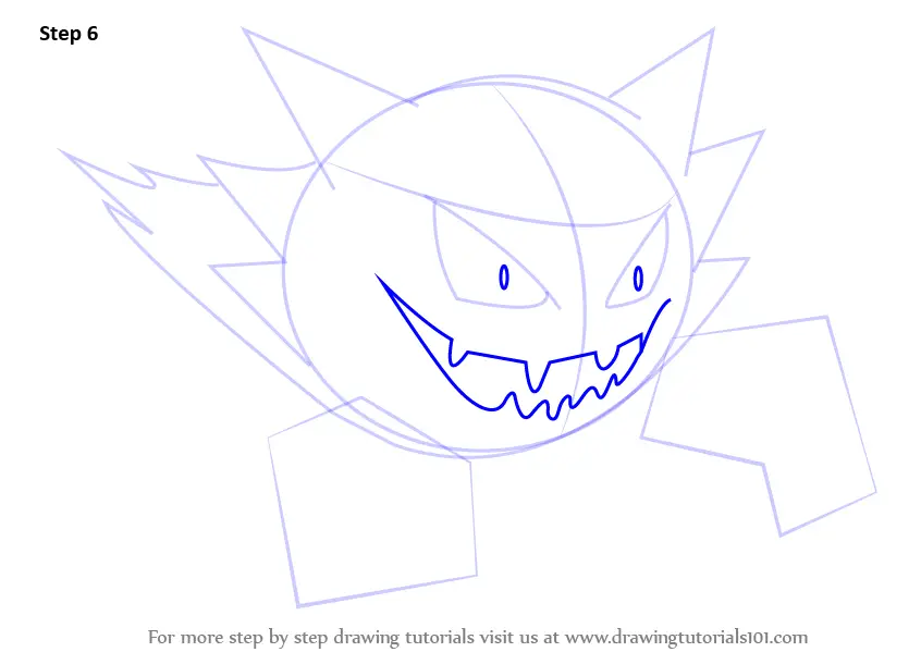 How to Draw Haunter from Pokemon (Pokemon) Step by Step