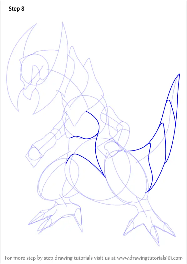 How to Draw Haxorus from Pokemon (Pokemon) Step by Step ...