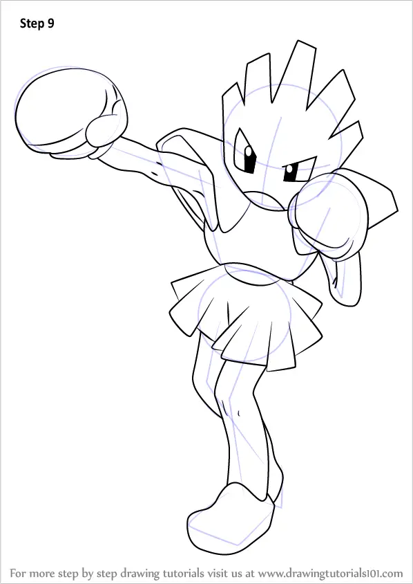 hitmonchan coloring page to print pokemon