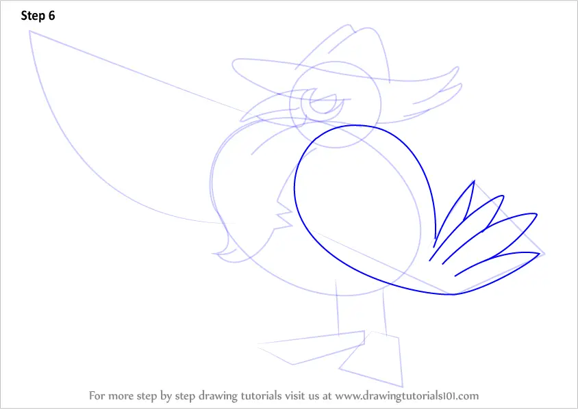 Download Step by Step How to Draw Honchkrow from Pokemon : DrawingTutorials101.com