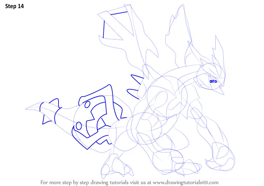 How to Draw Kyurem from Pokemon (Pokemon) Step by Step ...