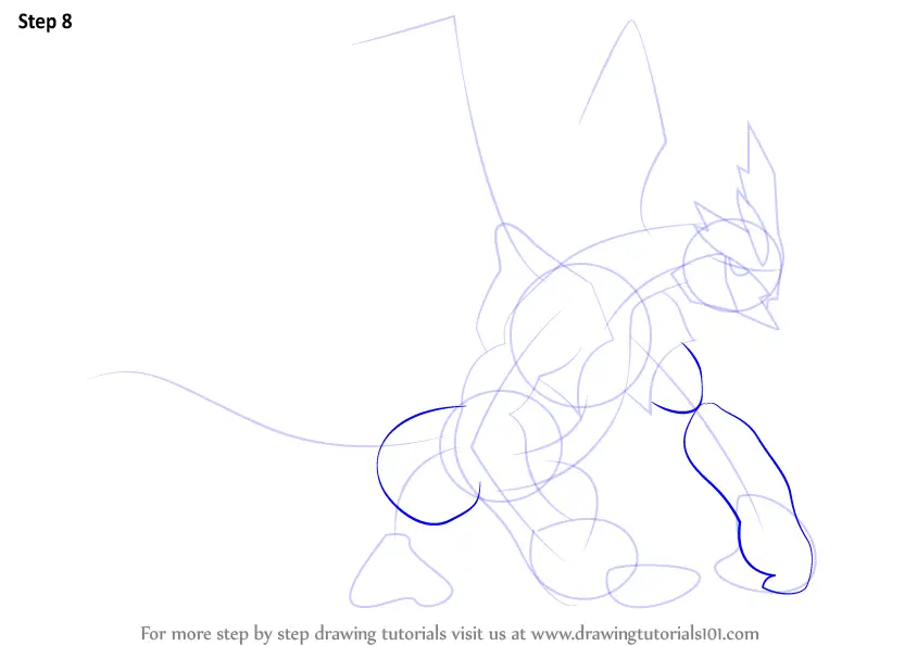 How to Draw Kyurem from Pokemon (Pokemon) Step by Step ...