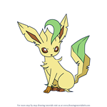 How to Draw Leafeon from Pokemon
