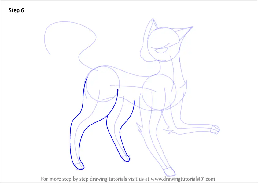 How to Draw Liepard from Pokemon (Pokemon) Step by Step ...