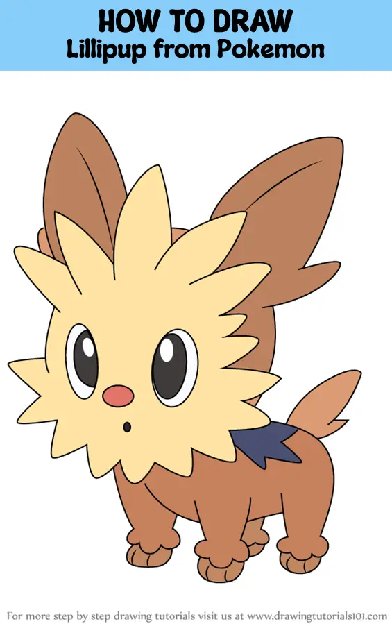 How to Draw Lillipup from Pokemon (Pokemon) Step by Step