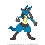 How to Draw Lucario from Pokemon