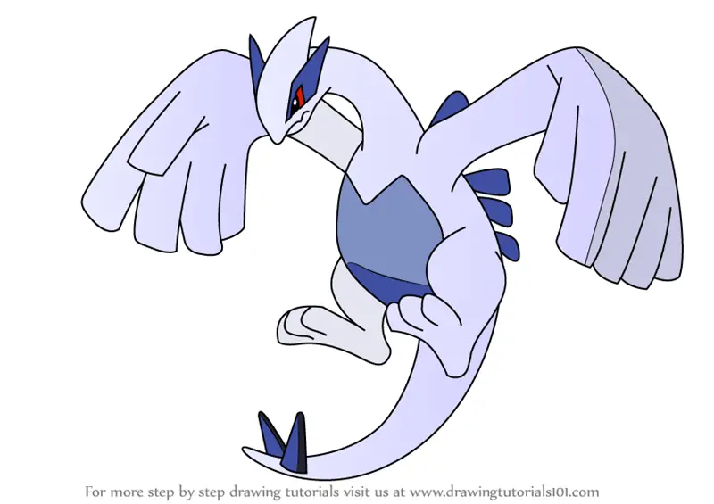 Learn How to Draw Lugia from Pokemon (Pokemon) Step by Step Drawing