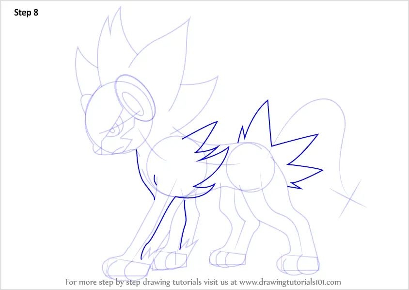 Learn How To Draw Luxray From Pokemon Pokemon Step By