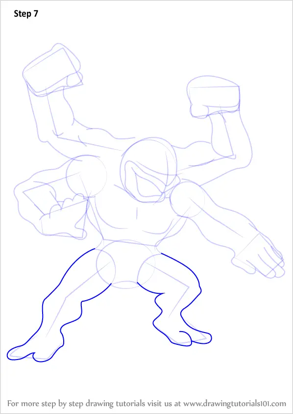 How to Draw Machamp from Pokemon (Pokemon) Step by Step ...