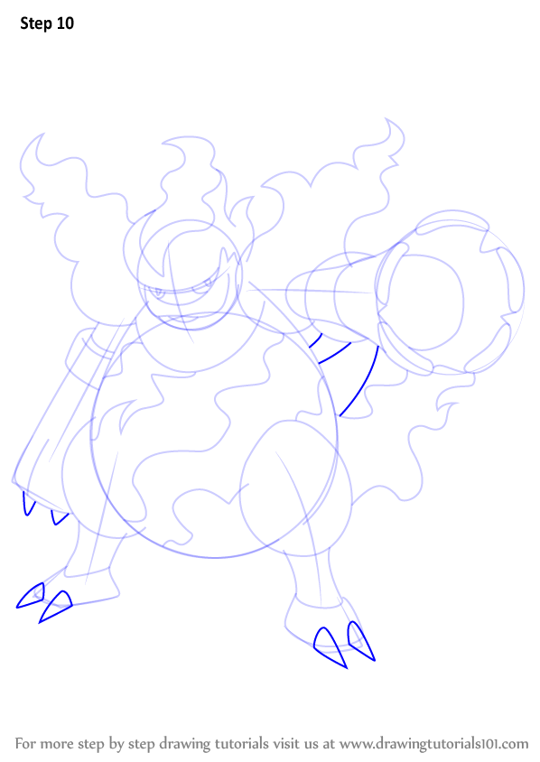 Learn How To Draw Magmortar From Pokemon Pokemon Step By Step