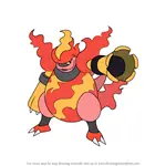 How to Draw Magmortar from Pokemon