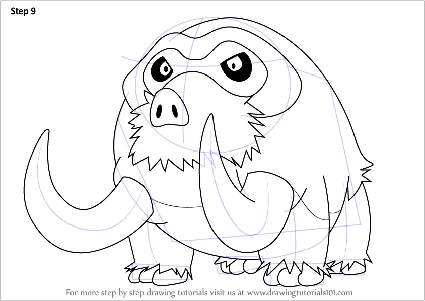 mamoswine coloring page online pokemon