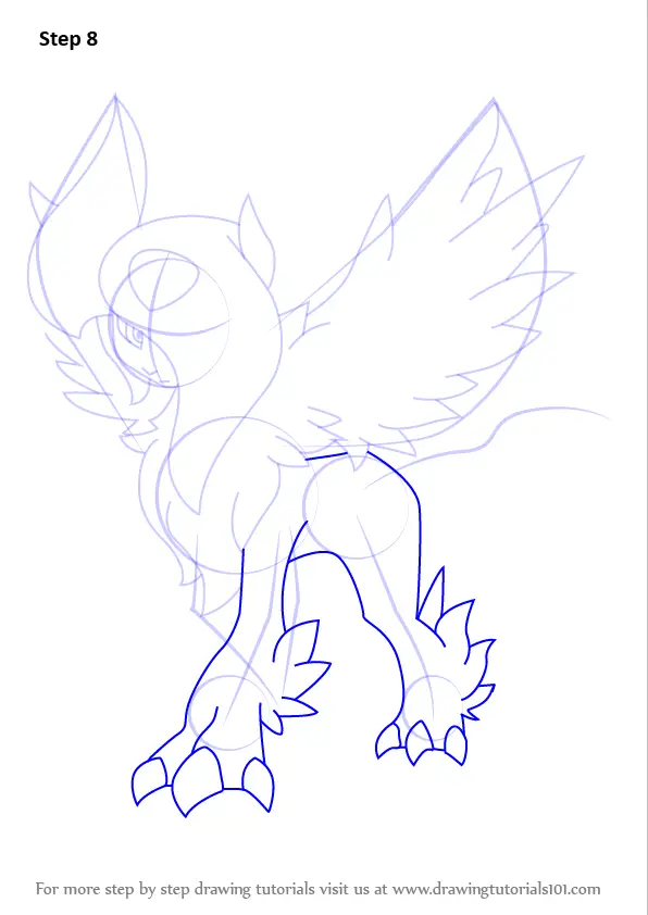 How to Draw Mega Absol from Pokemon (Pokemon) Step by Step ...