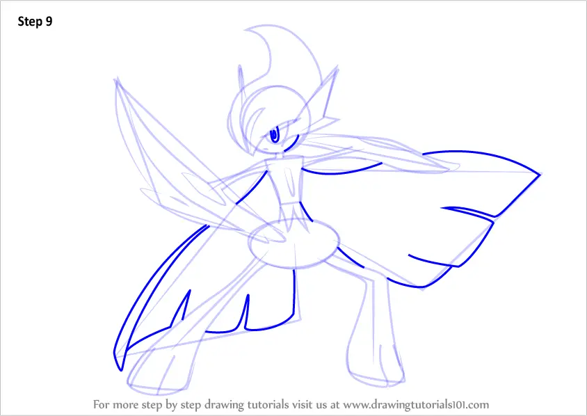 How to Draw Mega Gallade from Pokemon (Pokemon) Step by Step ...