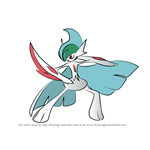 How to Draw Mega Gallade from Pokemon