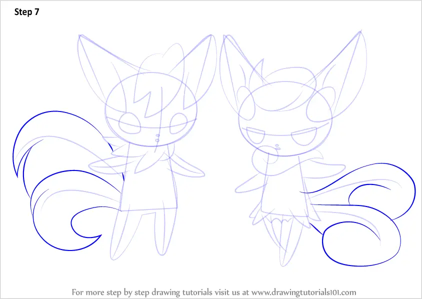 easy how spiderman to cartoon draw Draw Step by Meowstic Pokemon to Step from How