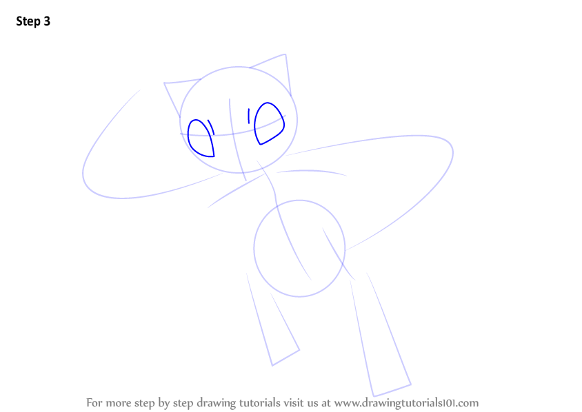 How To Draw Mew From Pokemon Really Easy Drawing Tutorial