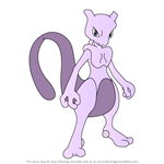 How to Draw Mewtwo from Pokemon