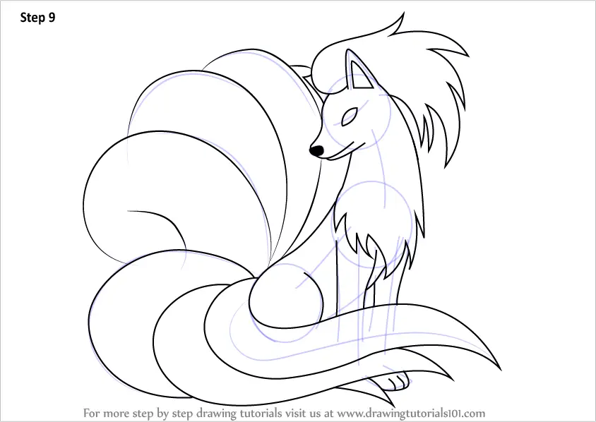 Learn How To Draw Ninetales From Pokemon Pokemon Step By Step 