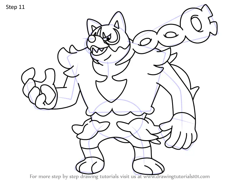 How to Draw Okidogi from Pokemon (Pokemon) Step by Step ...