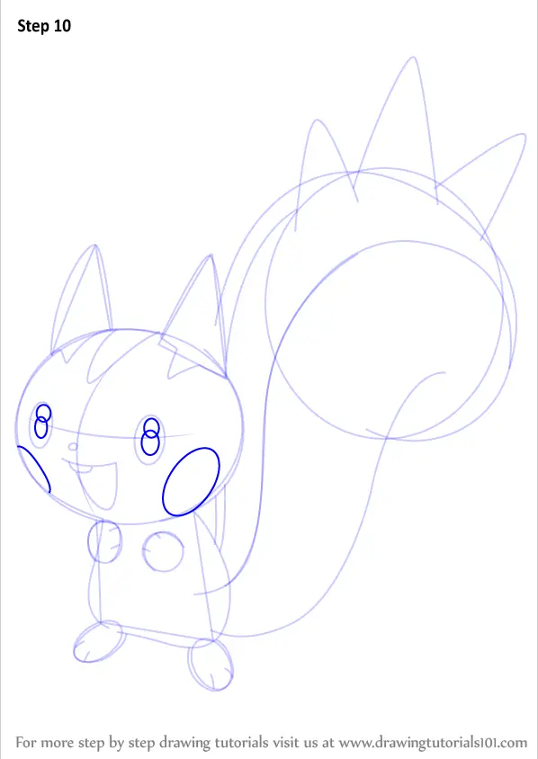 How to Draw Pachirisu from Pokemon (Pokemon) Step by Step ...