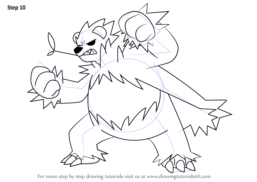 pangoro coloring pages pokemon