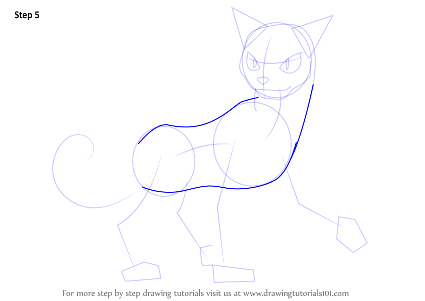 How to Draw Persian from Pokemon (Pokemon) Step by Step ...