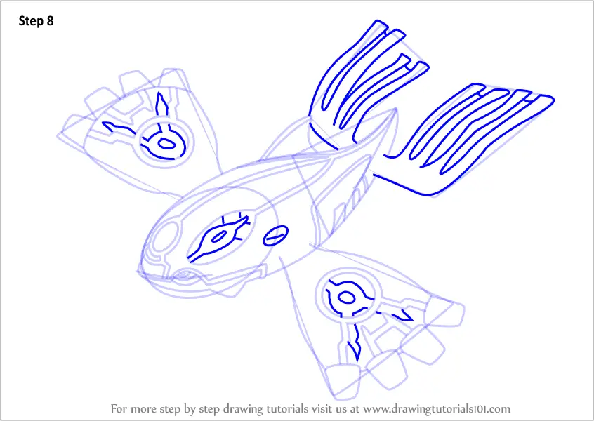 Learn How To Draw Primal Kyogre From Pokemon Pokemon Step By Step