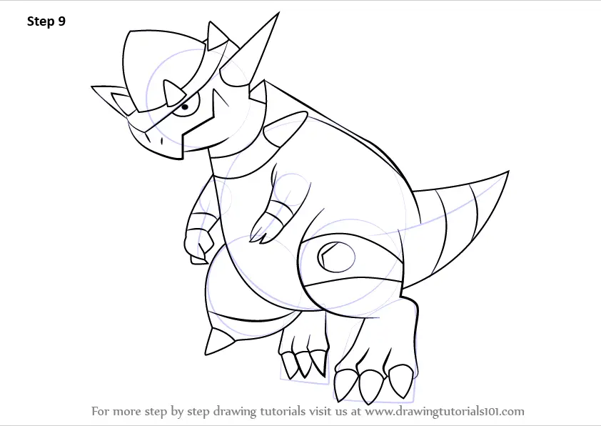 Learn How to Draw Rampardos from Pokemon (Pokemon) Step by Step