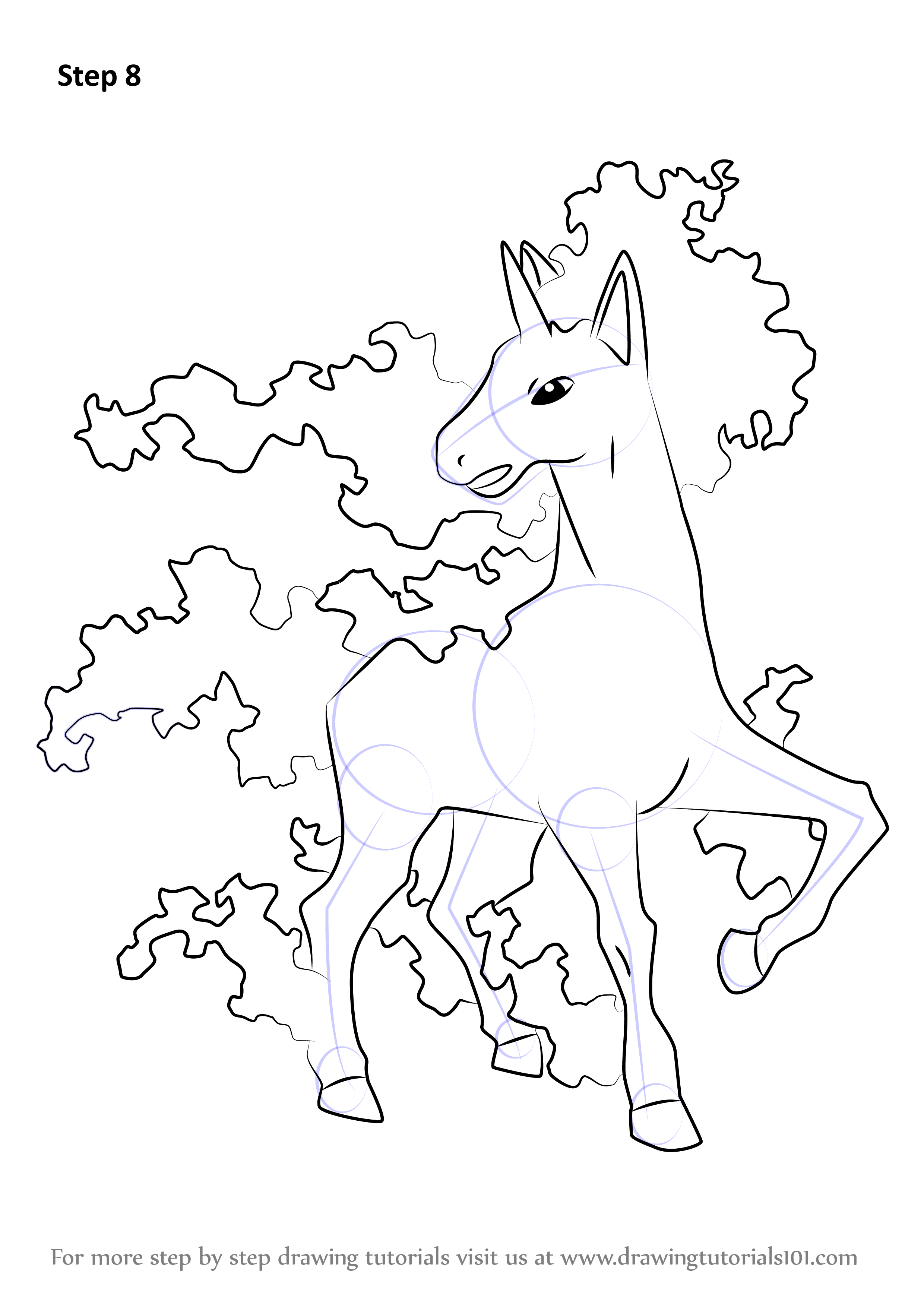 Learn How to Draw Rapidash from Pokemon (Pokemon) Step by Step