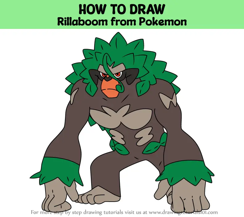 How to Draw Rillaboom from Pokemon (Pokemon) Step by Step ...