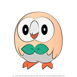 How to Draw Rowlet from Pokemon