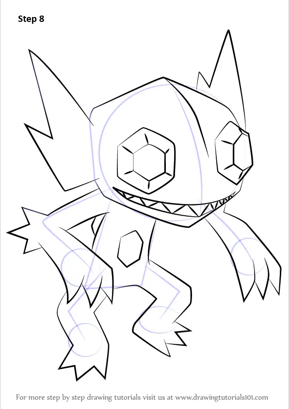 Learn How to Draw Sableye from Pokemon (Pokemon) Step by Step : Drawing