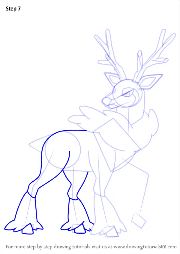 How to Draw Sawsbuck - Winter Form from Pokemon (Pokemon) Step by Step ...