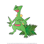 How to Draw Sceptile from Pokemon