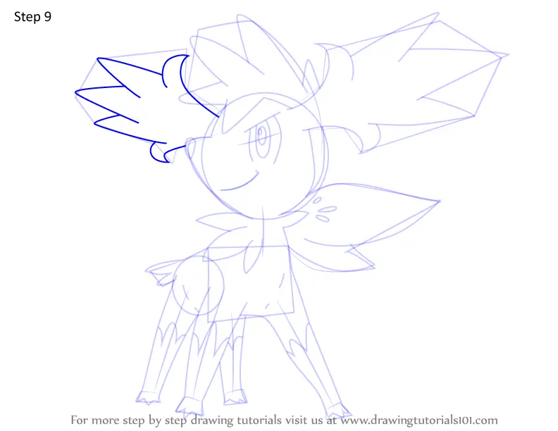 pokemon shaymin sky form coloring pages