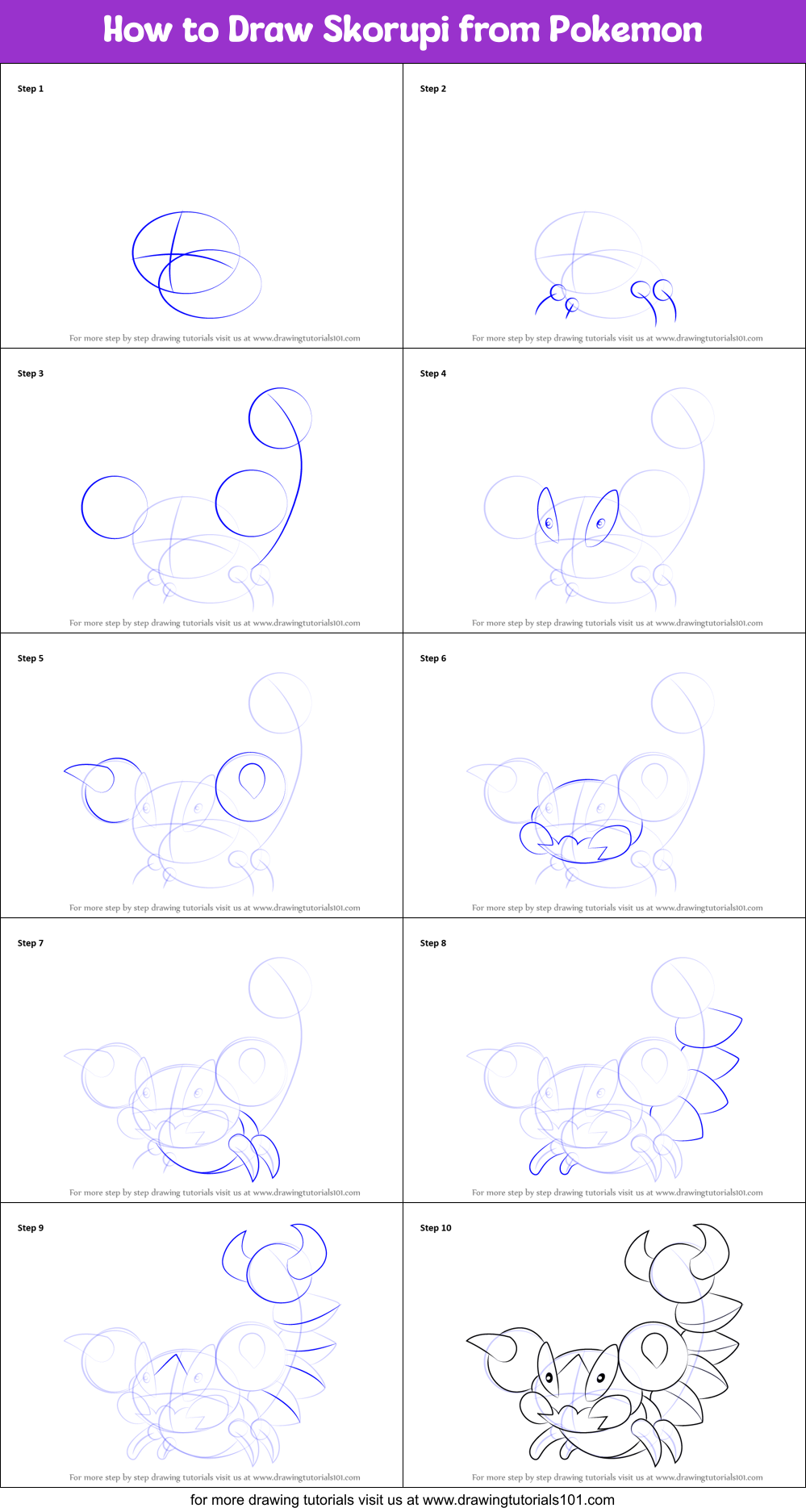 printable coloring pages skorupi pokemon