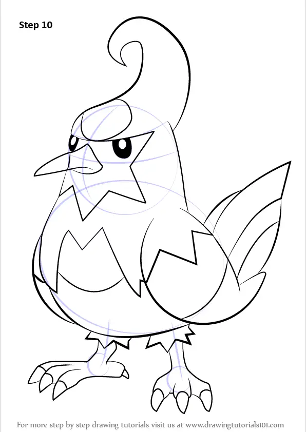 Learn How to Draw Staravia from Pokemon (Pokemon) Step by Step