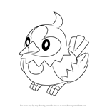 How to Draw Starly from Pokemon